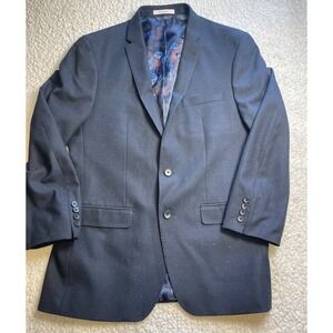 Lord & Taylor Mens Laboratory 40R Blazer Blue Speckled  Sport Coat Suit Jacket